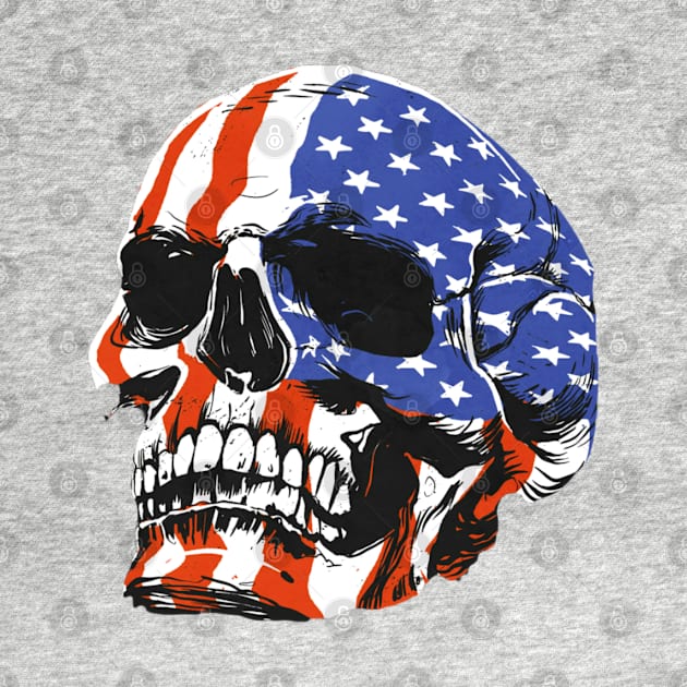 American skull patriotic by mehdime